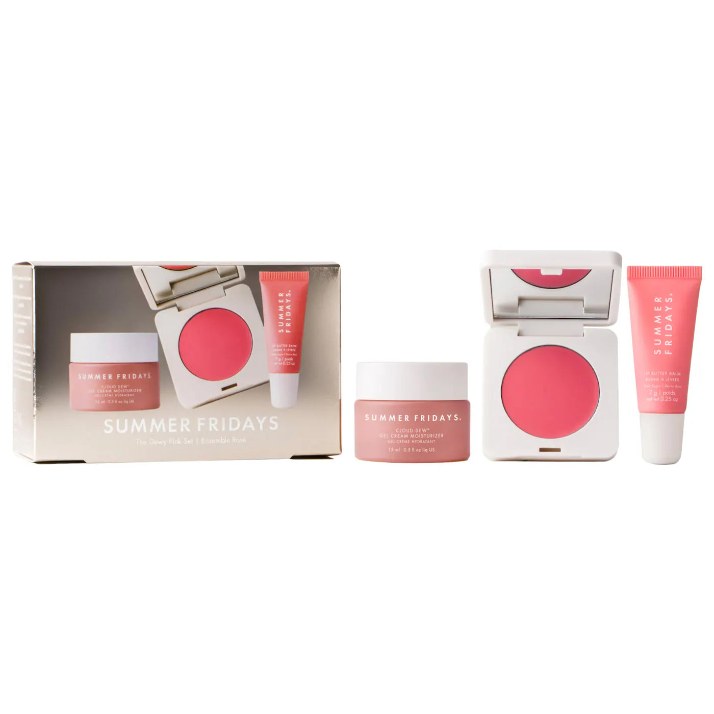 The Dewy Pink Set with mini Lip Butter Balm in Pink Sugar