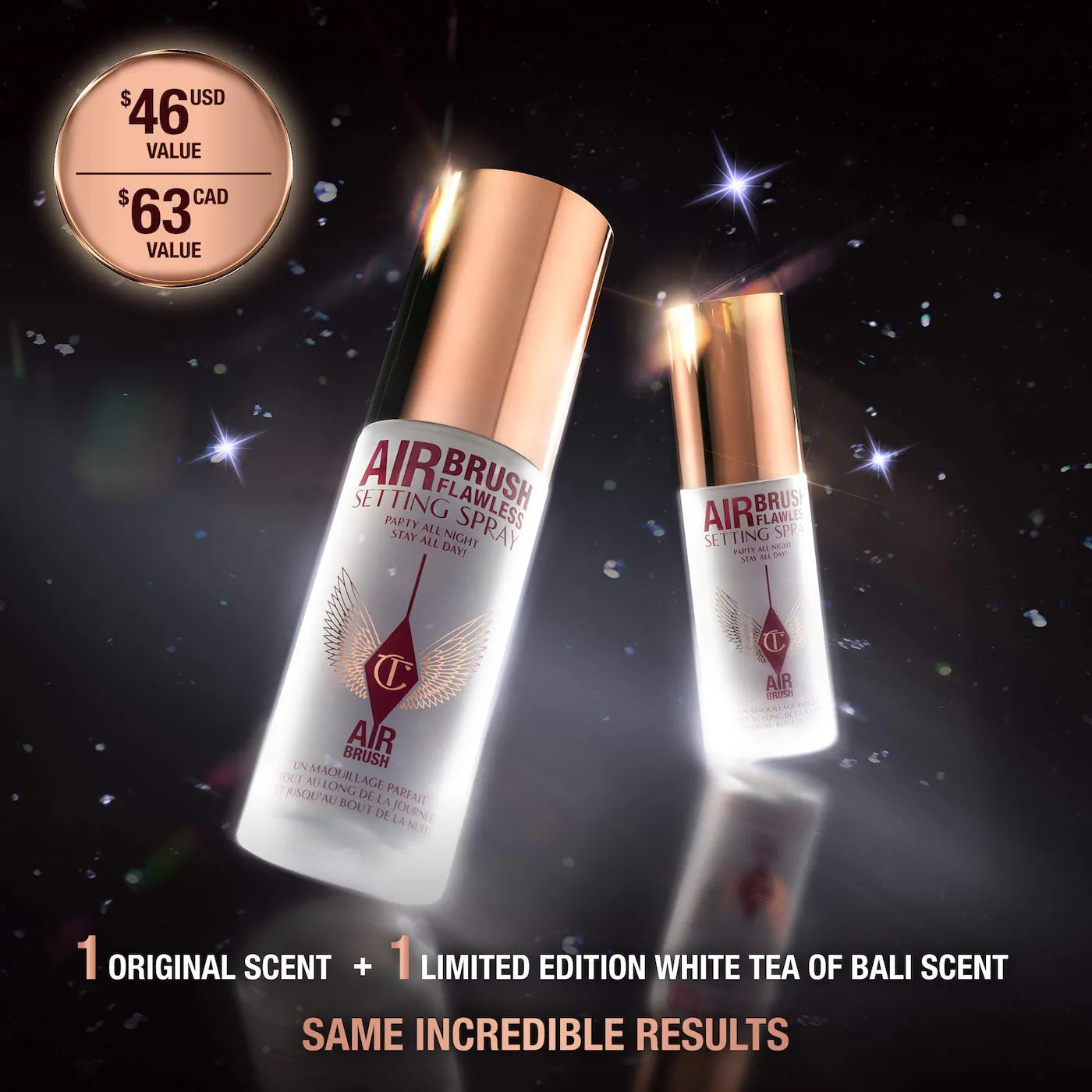 Mini Airbrush Flawless Setting Spray Duo Gift Set